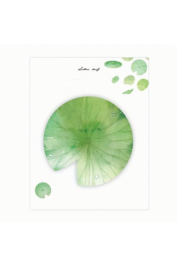 GUGUK-Green Lotus Themed Post-It - Sticky Note (Ggk-Mg093) 1