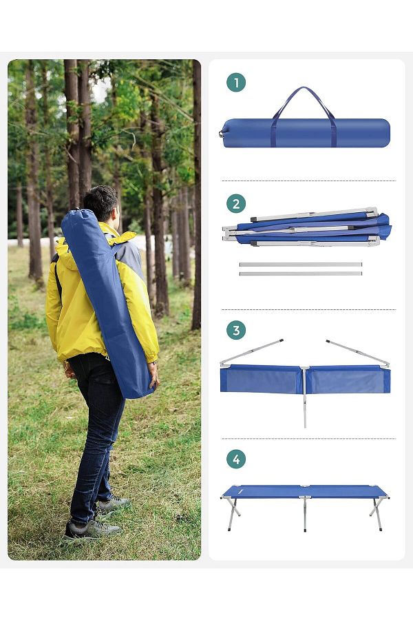 HK Haiko Songmics 240 kg Carrying Capacity Portable Camping Bed Tuv Rheinland Licensed 210X72X45 cm Trendyol