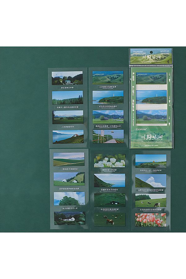 GUGUK-5 Different Design Grass Nature Themed Pet Index Sticker - Post-It Sticky Note 1