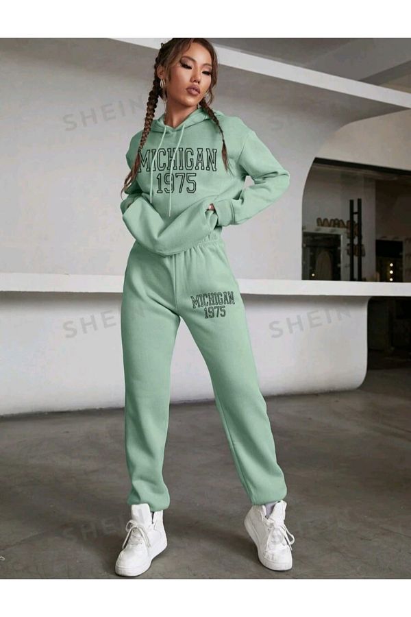mint green tracksuit womens