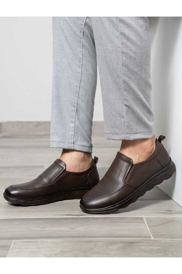 D M DAN MARCA Men s Comfort Leather Shoes Orthopedic Casual Shoes Trendyol