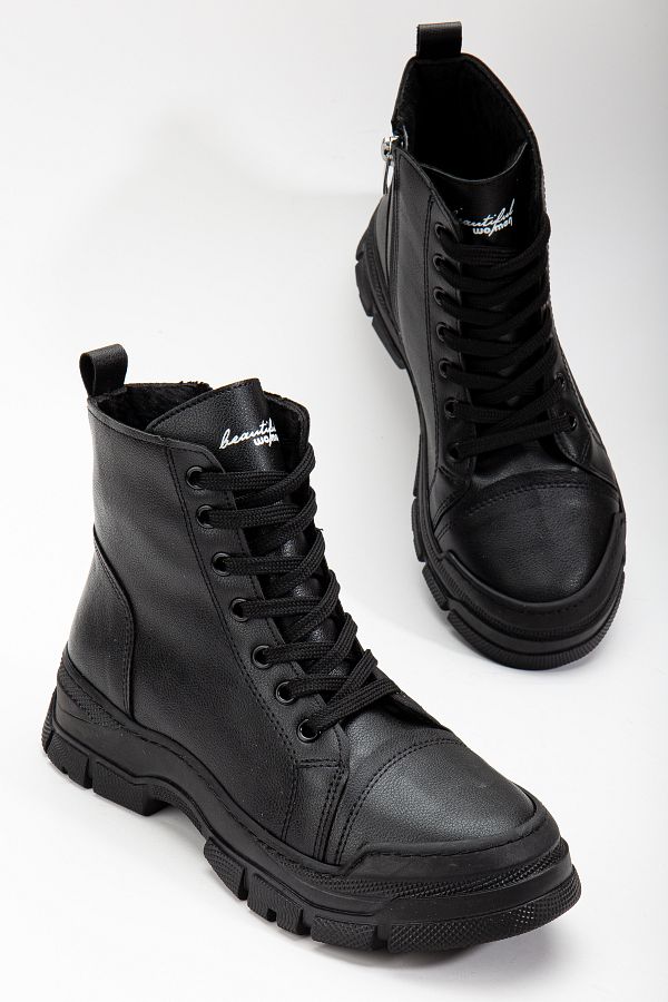 FRAPAN SOULYE Women s Black Orthopedic Boots Comfortable Sole 2024 Season Stylish Comfort Trendyol