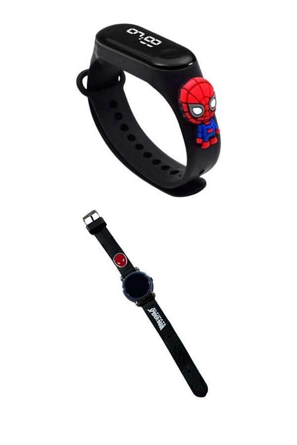 hopsende 2 Products in 1 Spiderman Digital Led Watch Spiderman Wrist Watch Trendyol