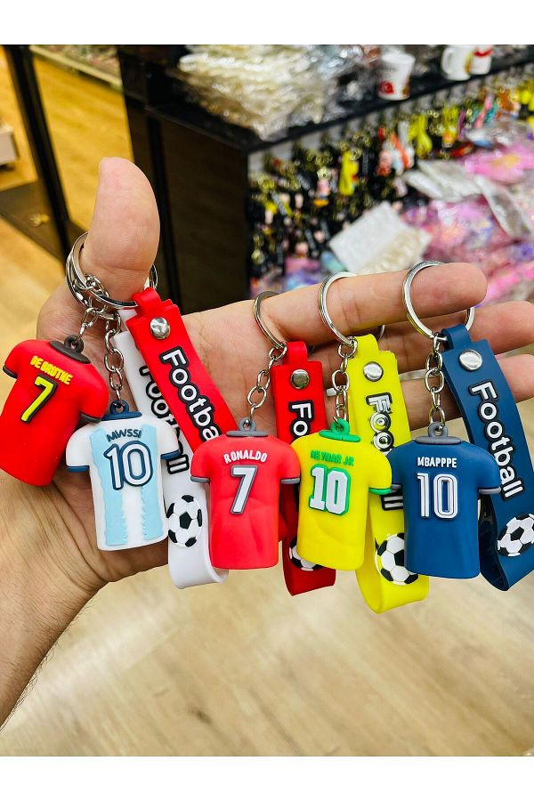 asilbaba-Special Series Ronaldo Messi Neymar Mbappe De Bruyne - Keychain 1
