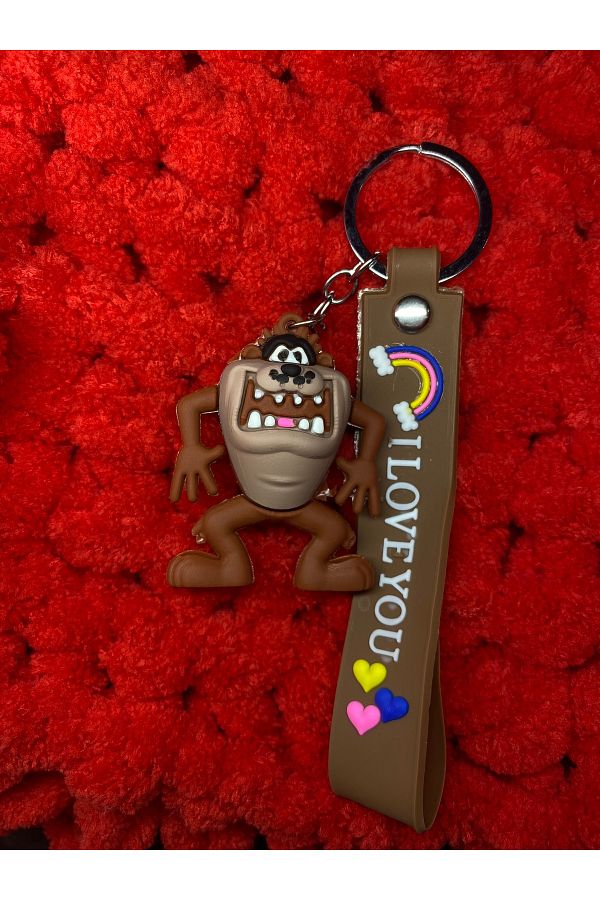 Gloryns-3D Silicone Tasmanian Devil Keychain and Bag Ornament 1