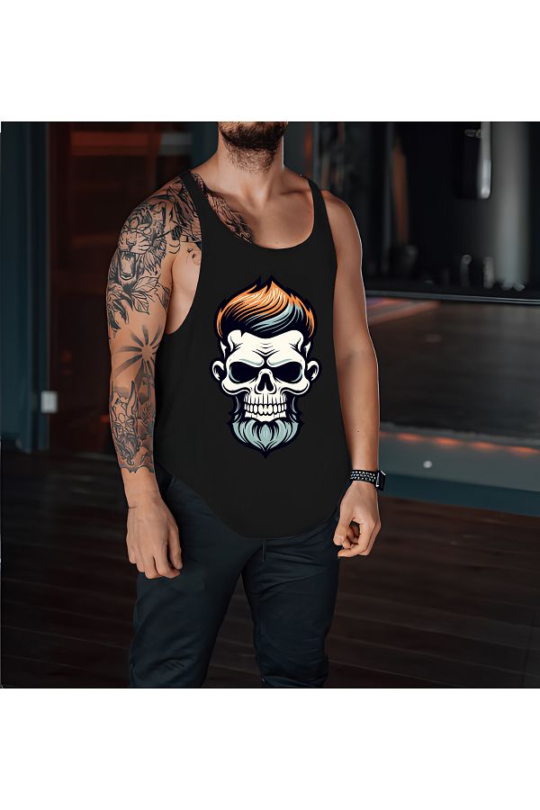 CDA-White Zombie Gym Tank Top Black Sportsman Sneaker 1