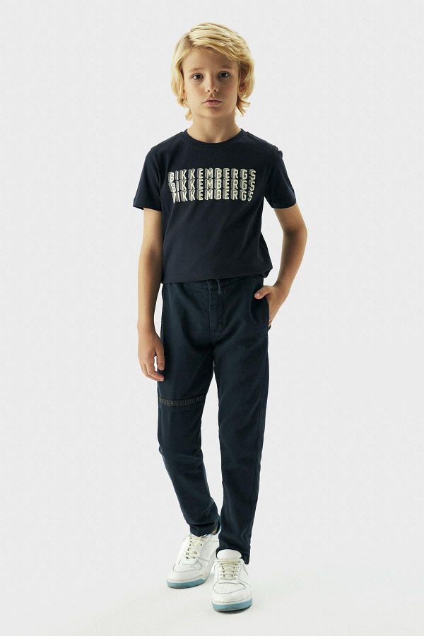Bikkembergs-Bg Store Pantaloni bleumarin pentru băieți 23fw0bk1930 1