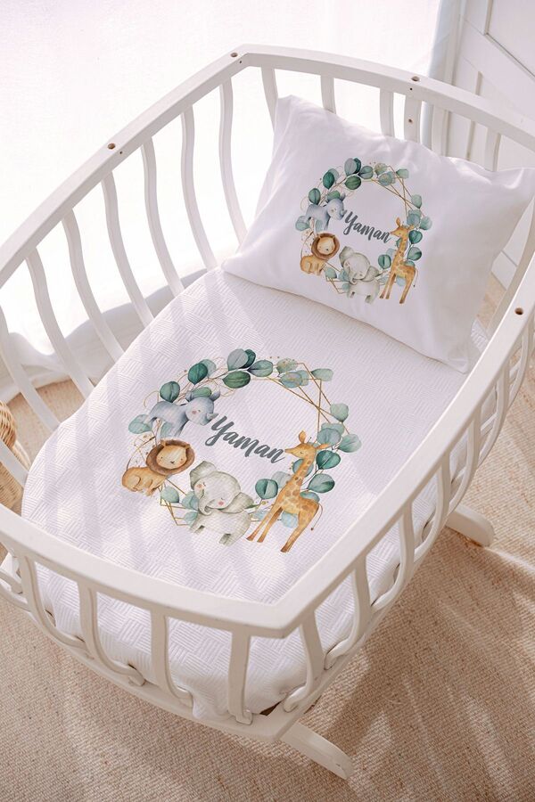 Lilabio İsme Özel 70x120 Park Yatak Ve Anne Yanı Pike Seti Safari