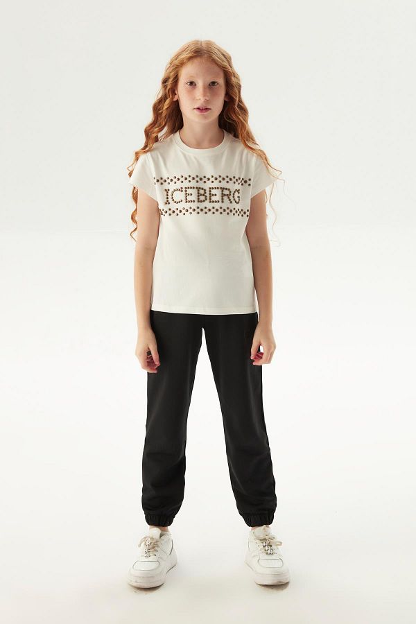 Iceberg-Pantaloni de sport negri pentru fete Bg Store 1