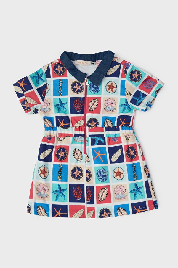 GB Baby BG Store Kız Bebek Desenli Elbise