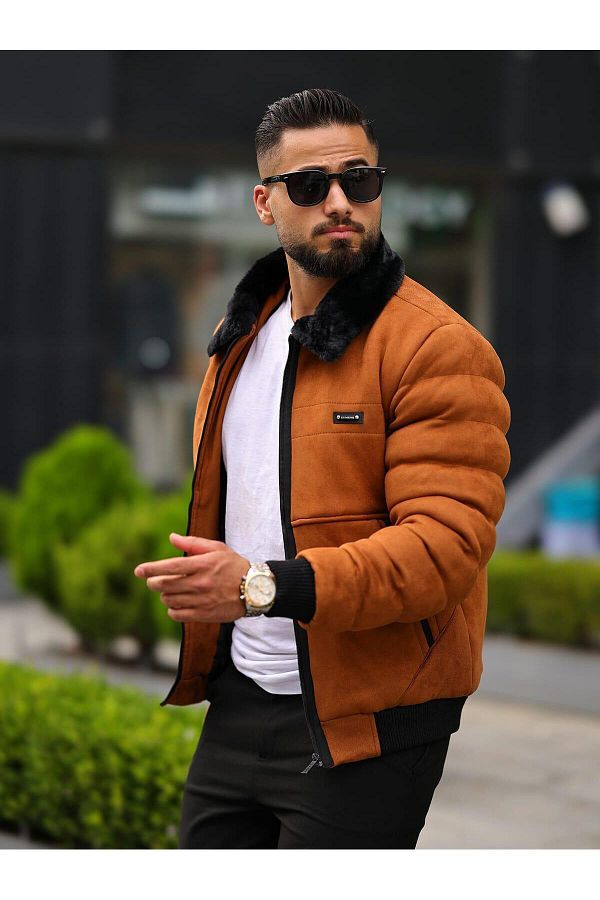 eymenss Men s Velvet Winter Coat Trendyol