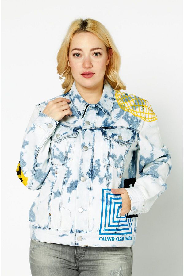 Womens acid wash denim jacket online