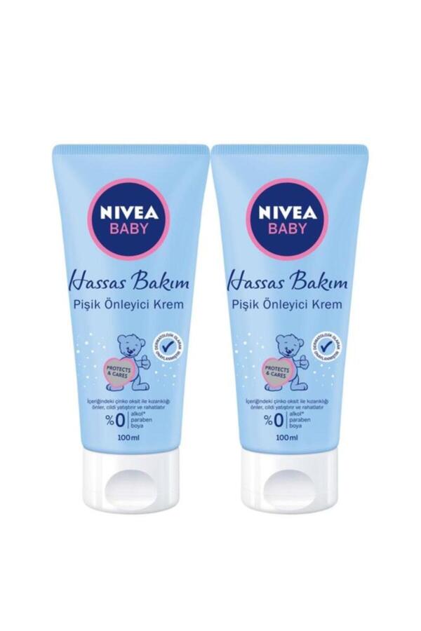 Nivea Baby Baby Hassas Bakım Pişik Önleyici Krem 100ml, Kızarıklık Önleyici, Yatıştırıcı, Rahatlatıcı, X2 Adet