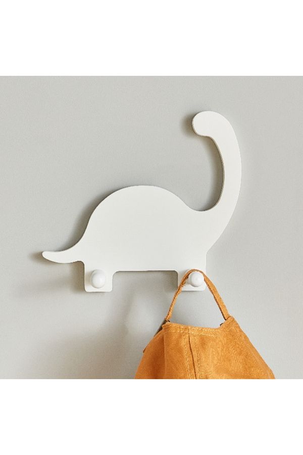 Home Box-Natura Wooden Dinosaur Wall Hook - 20x55x18 cm 1