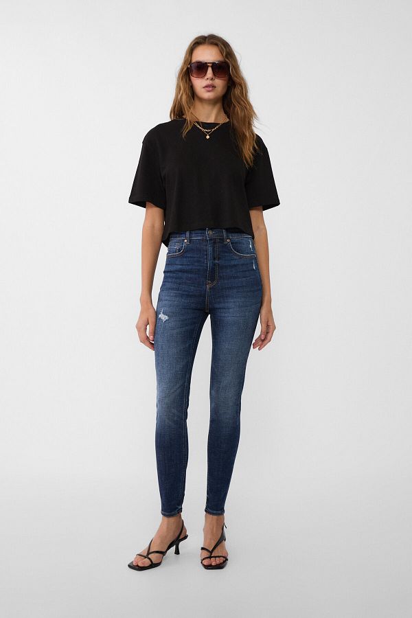 Stradivarius 1450 Super high waist skinny jeans Trendyol