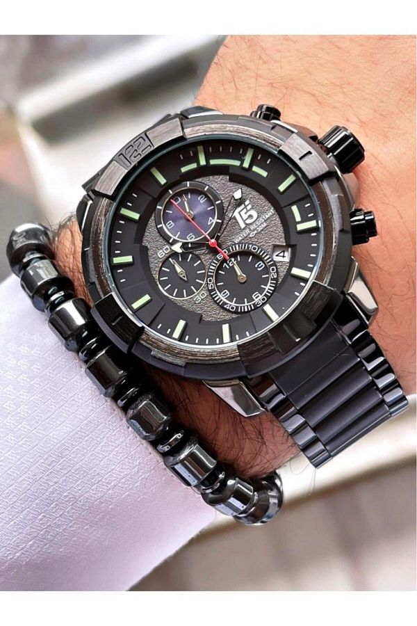 T5 Saat-Mrd11628 T5 Black Color Function Men's Wristwatch 1