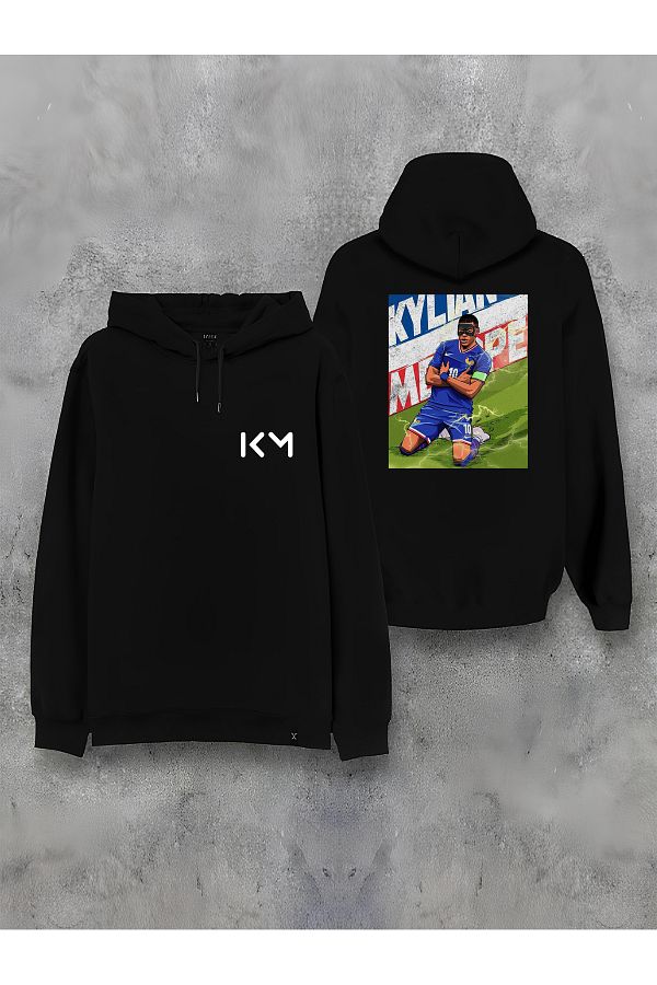 sielta-Hanorac cu glugă unisex Kylian Mbappe Football - Imprimat față și spate 1