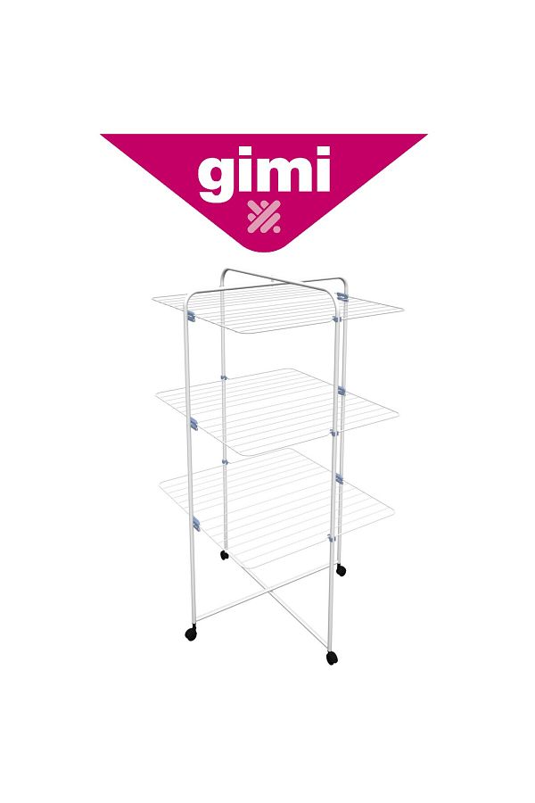 Gimi Linear 3 Foldable Laundry Rack Steel Drying Rack with Three Shelves and Six Independent Grids Trendyol