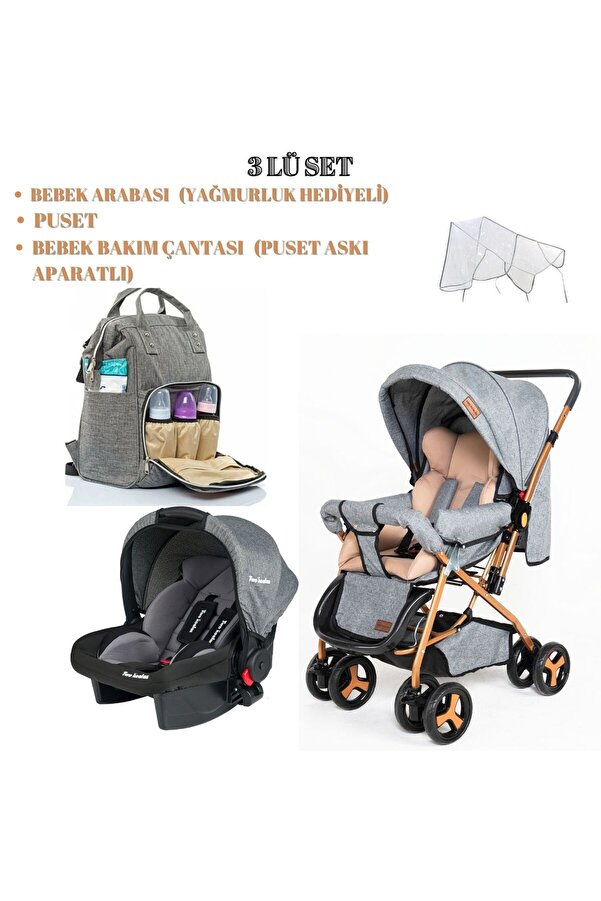 Ünal Travel Sistem Bebek Arabası Taşıma Puseti Ve Anne Bebek Bakım Çantası