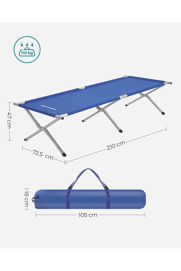 HK Haiko Songmics 240 kg Carrying Capacity Portable Camping Bed Tuv Rheinland Licensed 210X72X45 cm Trendyol