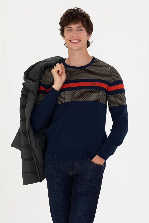 U.S. Polo Assn.-Pulover pentru bărbați bleumarin ELİFSU BUTİKHOME 1