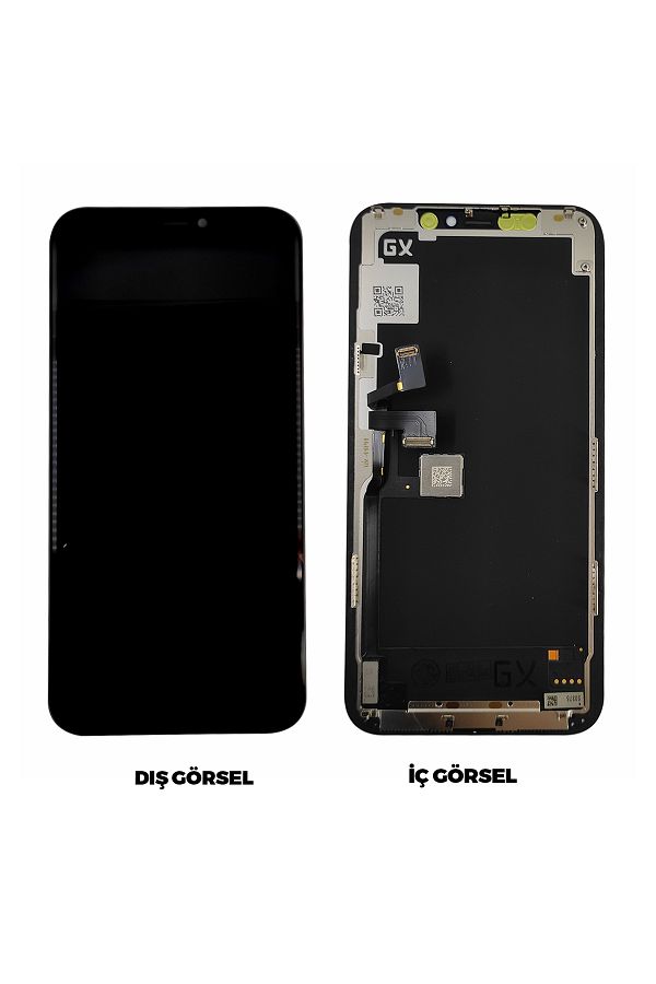 Nettech-Teknonet iPhone 11 Pro Compatible Gx Oled Lcd Touch Slatted - Black 1