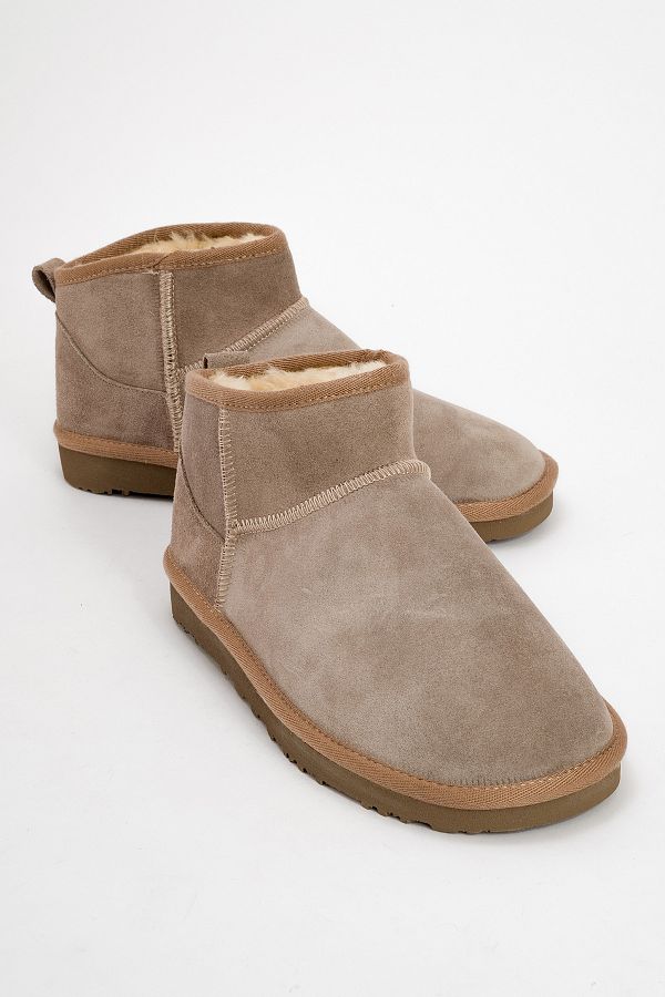 LuviShoes-PAIR Sand Suede valódi bőr női bokacsizma 1