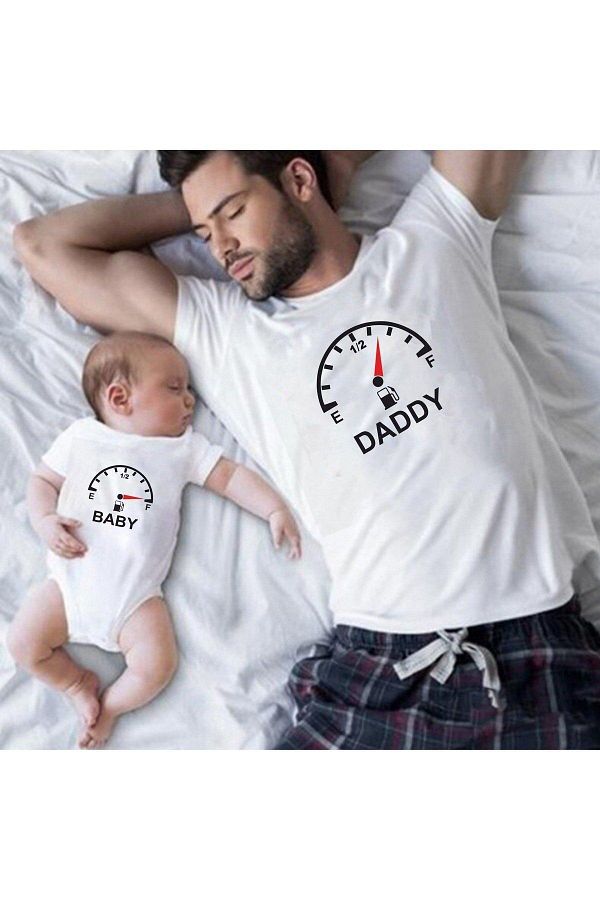 Tshirthane-Father Son Gasoline Zıbın Tshirt (One Product Price Is for Combination, Add 2 Pieces to the Cart) 1