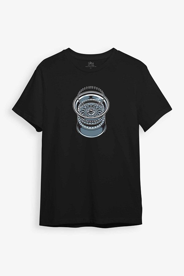BAND-Bbs Rim Themed Black Unisex T-Shirt 1