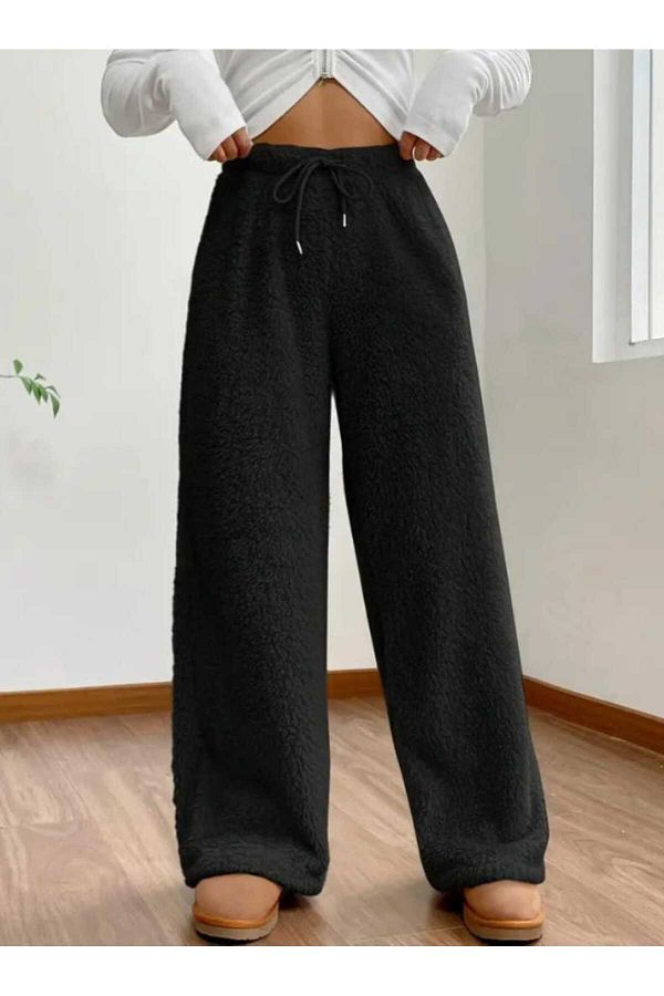 Es Sport Plush Bottom Sweatpants Comfortable Elastic Waist for Autumn and Winter Warm Pants Women Trendyol