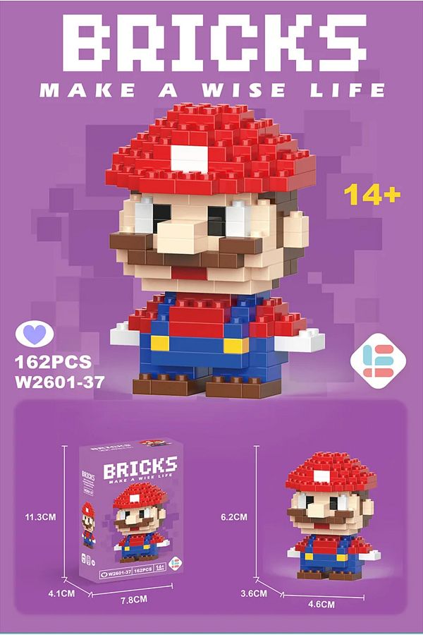 sa l kc shopping trend aksesuar Super Mario Yap Boz 3D Puzzle Mini Lego Bricks Trendyol