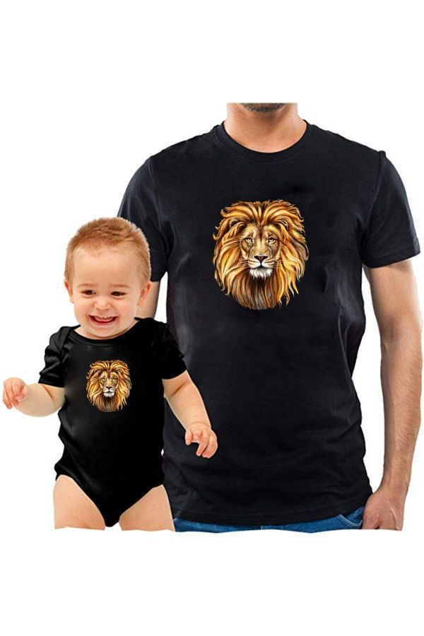 Tshirthane-Father and Son Lion Bodysuit (Price is for a Single Product, Add 2 Pieces to Cart to Make a Combination) 1