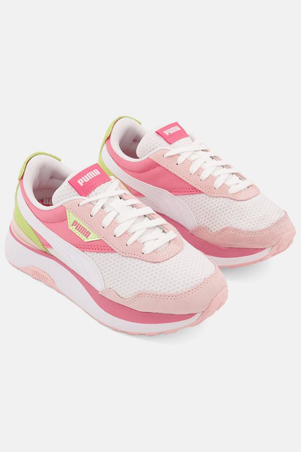 Puma Kids Girl Cruise Rider Peony Jr Lace Up Sports Shoes Pink White Combo Trendyol