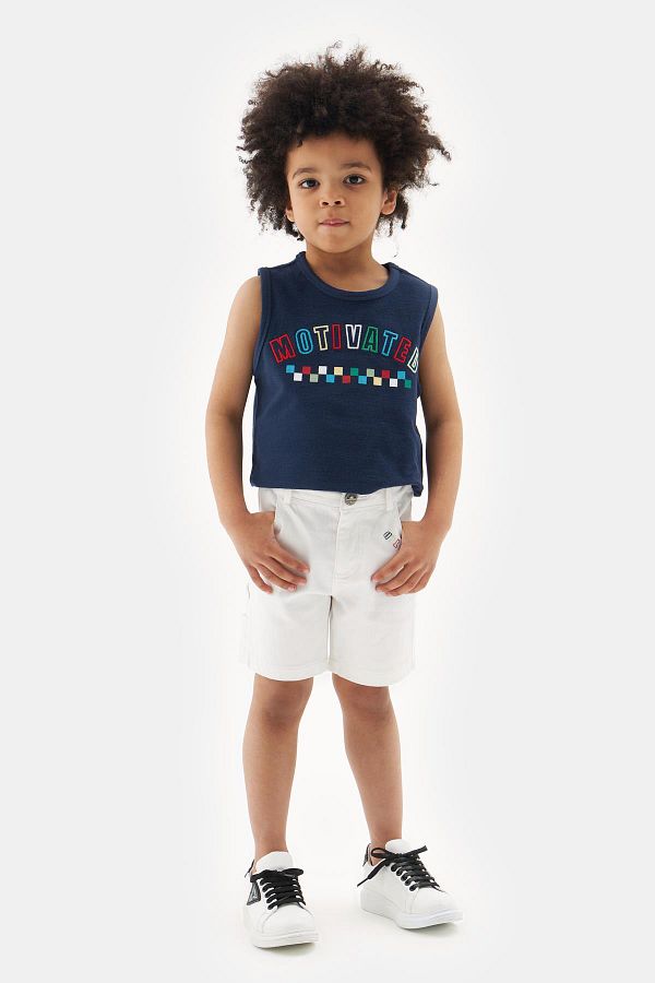 Nebbati-Bg Store Pantaloni scurți albi pentru băieți 23ss1nb3156 1