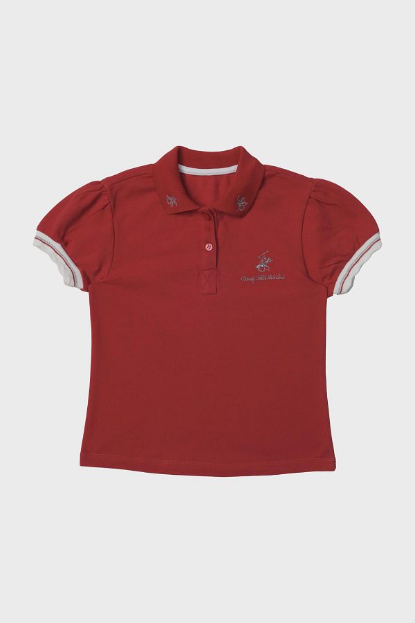 Beverly Hills Polo Club-تيشيرت بناتي باللون الأحمر من متجر BG 23ss2bhg529 1