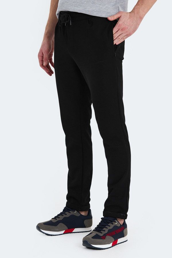 Slazenger Men s Black Jogger Sweatpants Standard Fit Trendyol