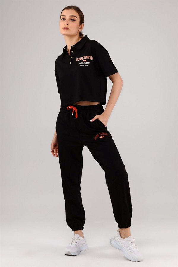 Crop jogger set best sale