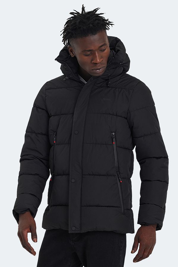 Slazenger Gafar Men s Black Coat Coat Trendyol
