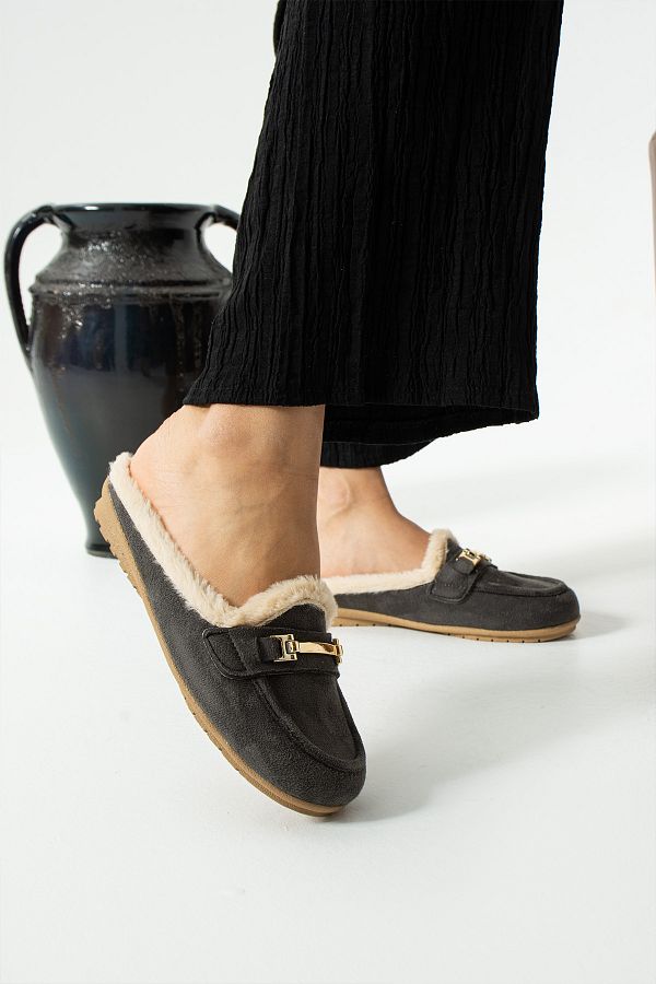 Flats with fur inside hot sale