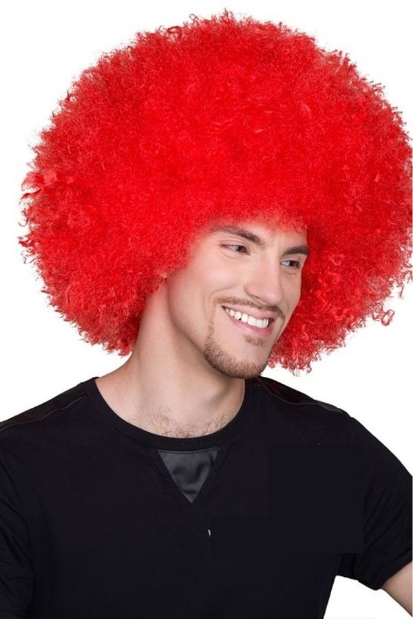 colezium-Red Fluffy Bonus Wig Hair 1