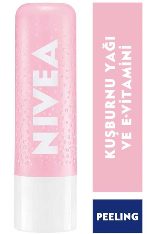 NIVEA-4.8gr Rosehip Lip Care Cream and Peeling Oil - Moisturizing and Make-up Base 1