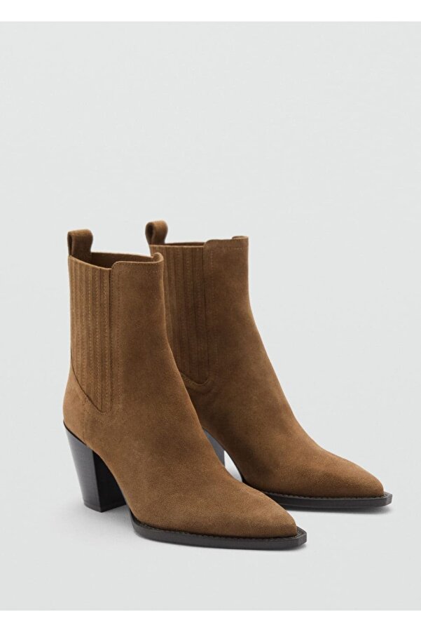 Mango Stiefeletten Wildleder Absatz Stiefelette Aus Rauleder Mit