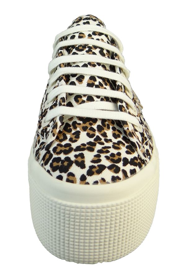 Superga Damen Low Sneaker 2790 Print Low Top S11317W Mehrfarbig AB4 Lt Classic Leopard Favorio Leinen Trendyol