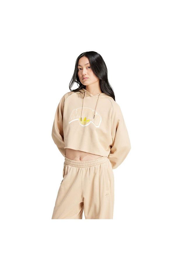 adidas-Is1950 Model Women's Crop Hoodie Sweatshirt 1