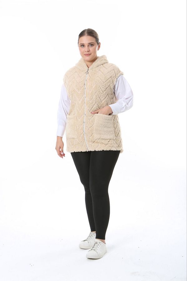 Plush fleece vest sales