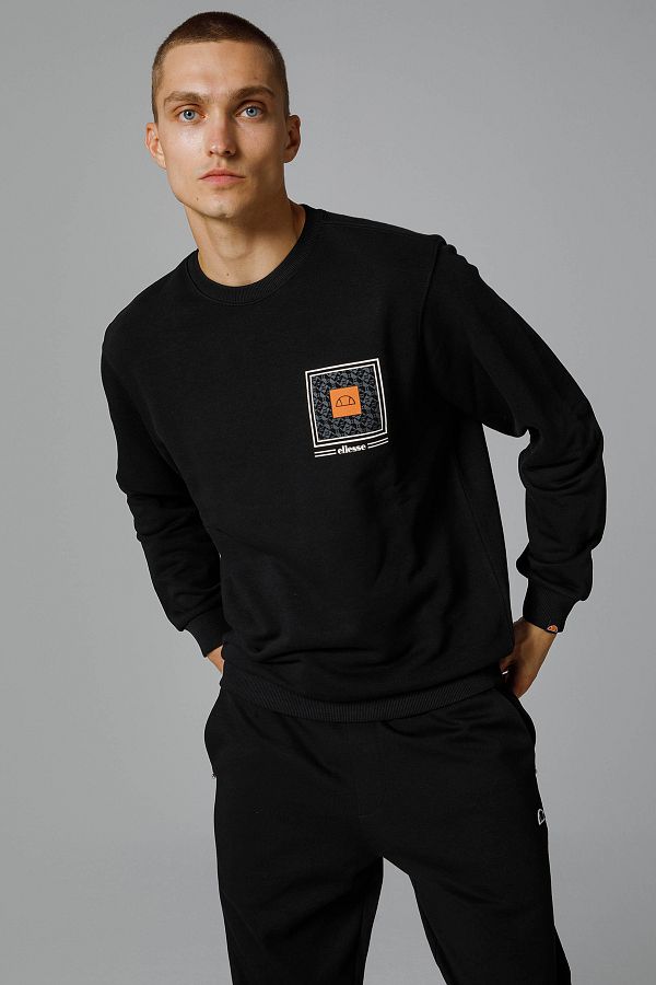 Ellesse Men s Sweat Regular Fit Crew Neck Cotton Logo Em232 Trendyol