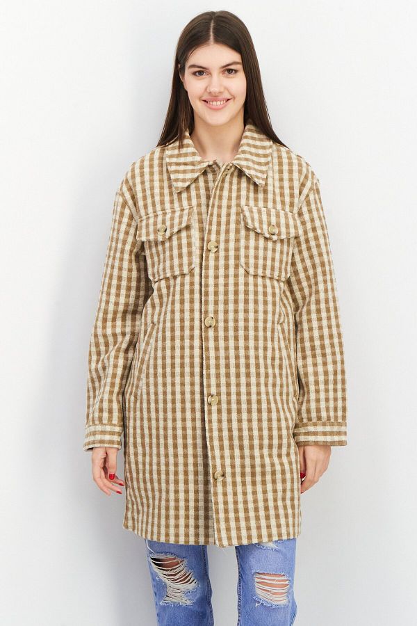 Checkered trench coat womens cheap