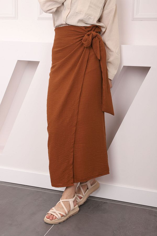 Linen skirt tan 2025