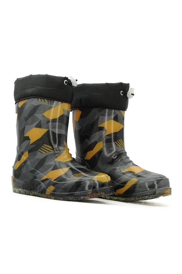 Prego Smoke Colored Polar Wool Children s Rain Boots Outside Plastic Trendyol