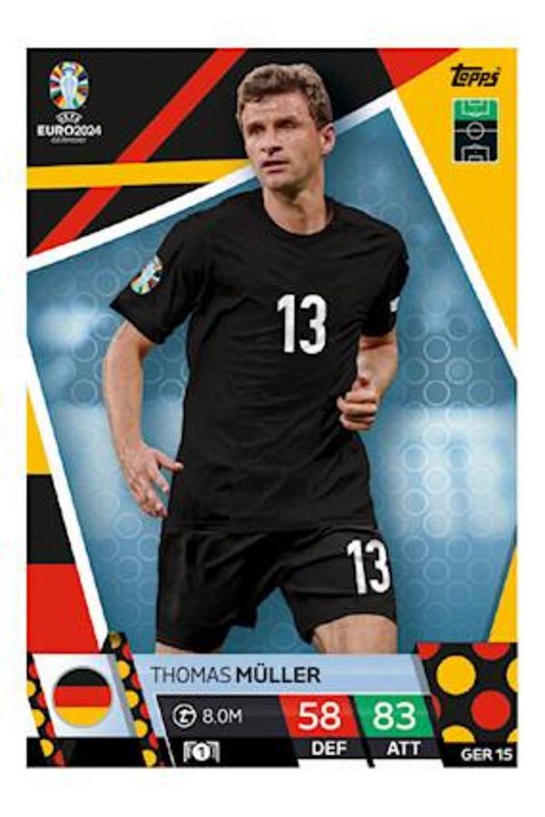 Topps-بطاقات كرة القدم Attax Euro 2024 - ألمانيا توماس مولر GER15 1